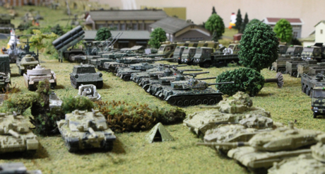 各国主力戦車、陸上部隊、総合演習駐屯地模型